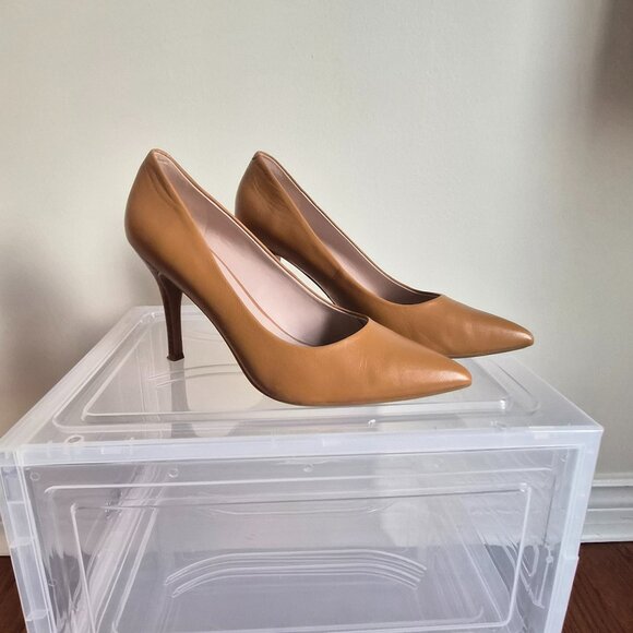 Nine West Leather Beige Pumps, Size 8 1/2 - Picture 4 of 8